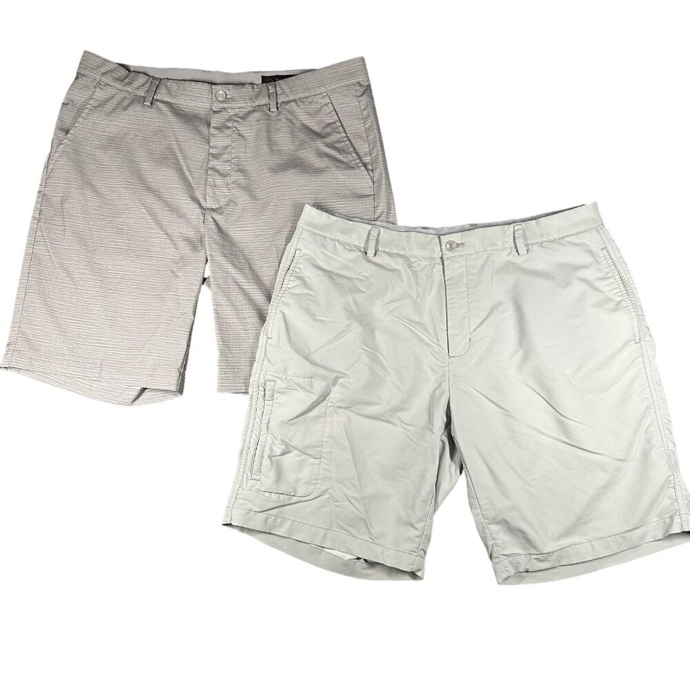 Greg Norman Shorts Mens 36 38 Flat Front Golf Performance Stretch Lightweight‎